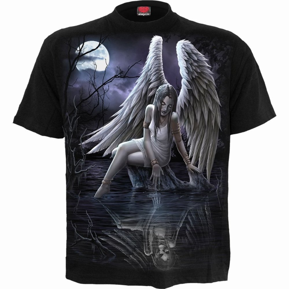 Inner sorrow angel men gothic t shirt short sleeve